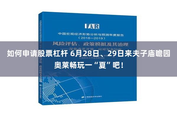 如何申请股票杠杆 6月28日、29日来夫子庙瞻园奥莱畅玩一“夏”吧！