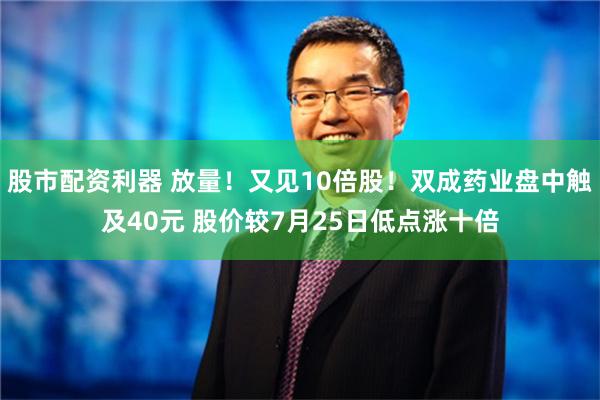 股市配资利器 放量！又见10倍股！双成药业盘中触及40元 股价较7月25日低点涨十倍